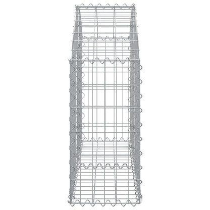 Cesto Gabbione ad Arco 100x30x60/80 cm Ferro Zincato - homemem39