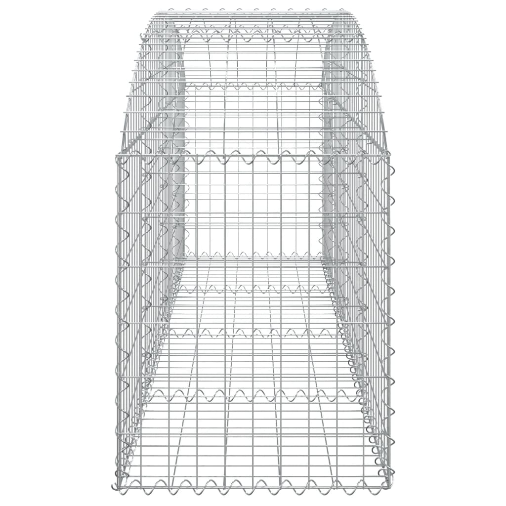 Cesto Gabbione ad Arco 200x50x60/80 cm Ferro Zincato - homemem39