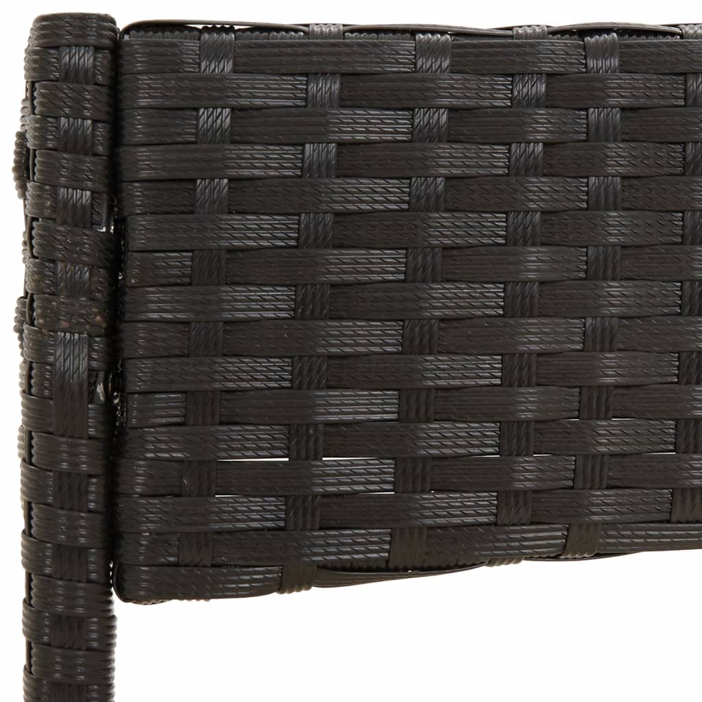 Set Divani da Giardino 4 pz con Cuscini Nero in Polyrattan - homemem39