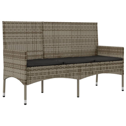 Set Divani da Giardino 4 pz con Cuscini in Polyrattan Grigio - homemem39