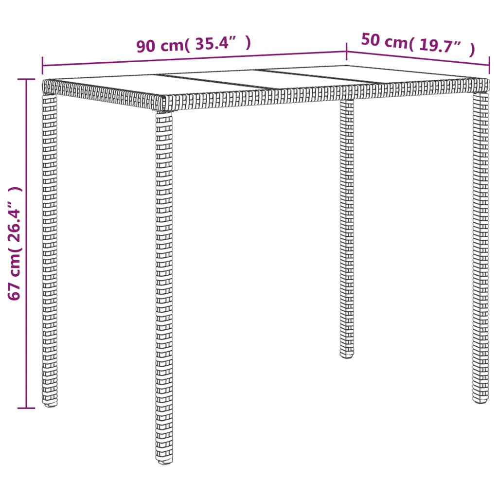 Set Mobili da Giardino 4 pz con Cuscini in Polyrattan Marrone - homemem39