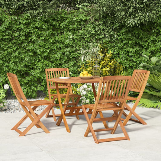 Set da Pranzo per Giardino 5 pz in Legno Massello di Acacia - homemem39