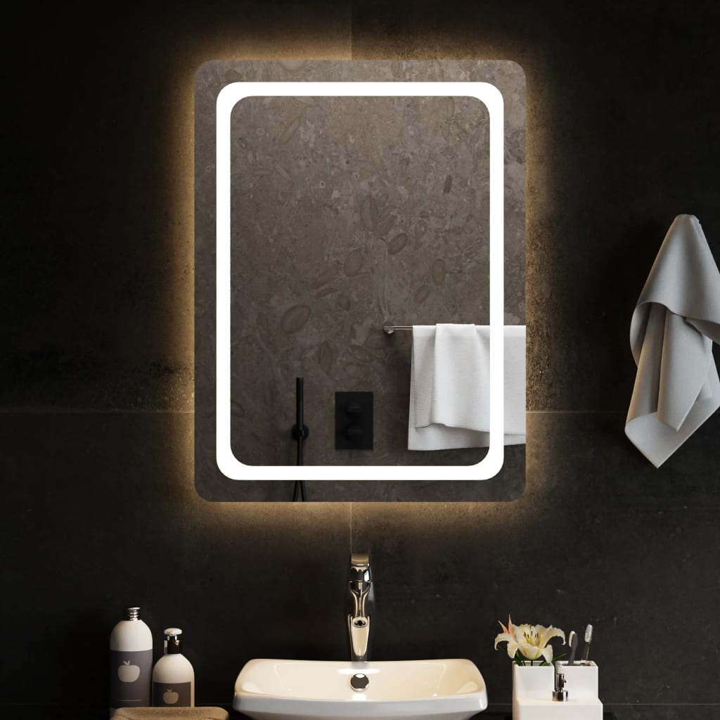 Specchio da Bagno con Luci LED 60x80 cm - homemem39