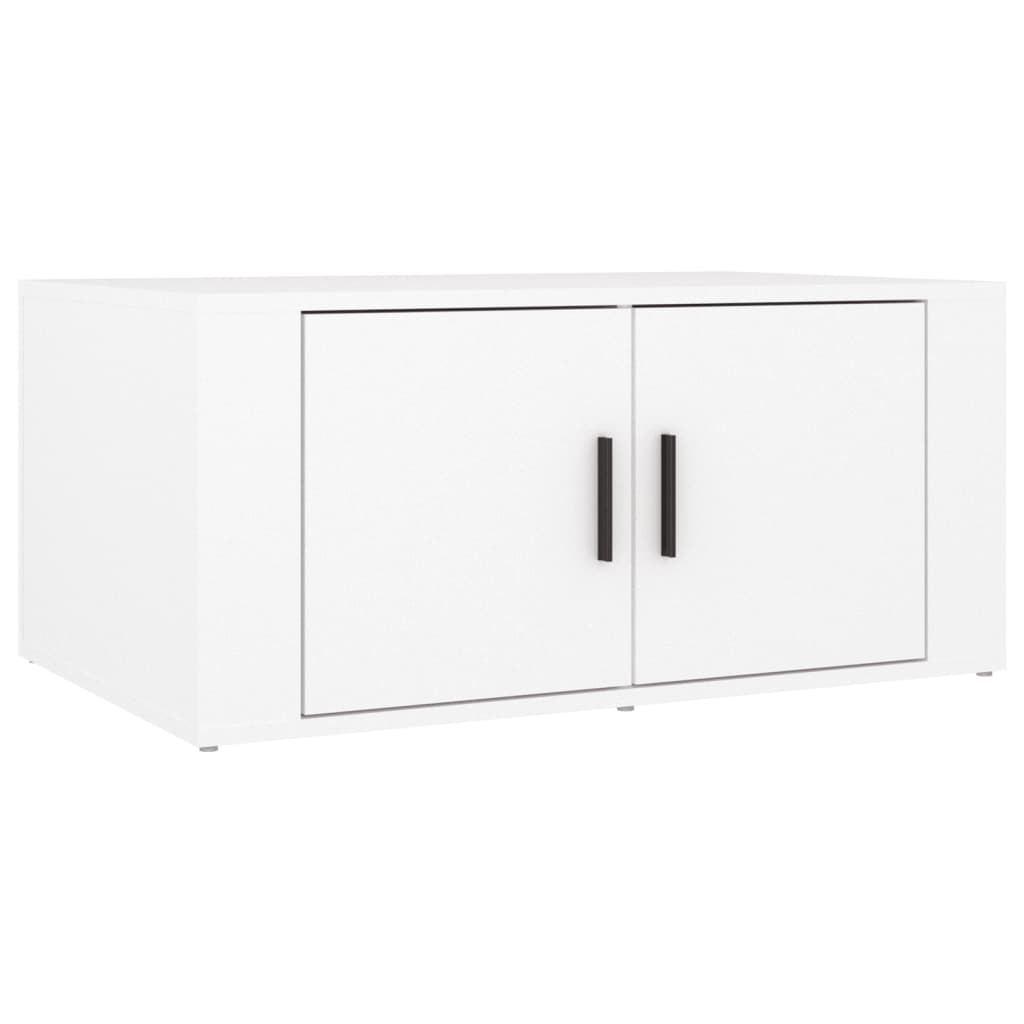 Tavolino da Salotto Bianco 80x50x36 cm in Legno Multistrato - homemem39