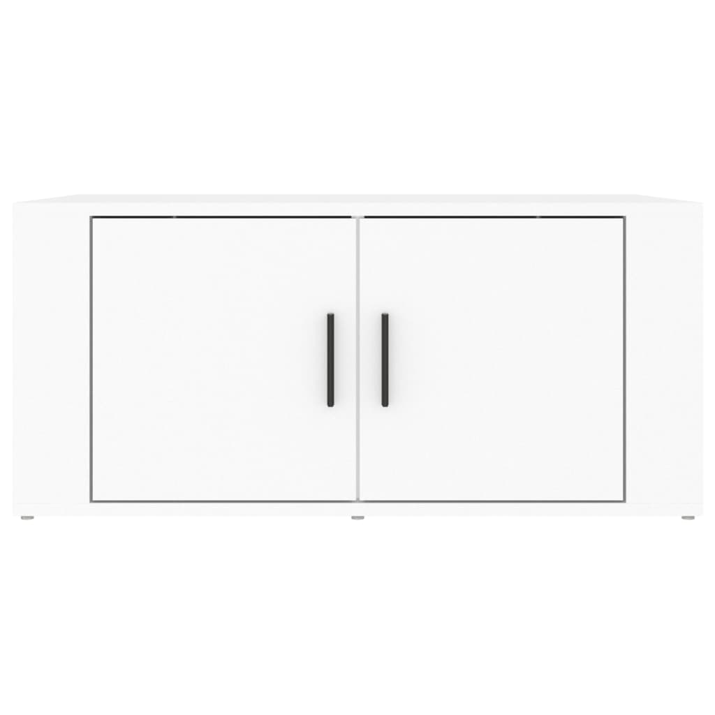 Tavolino da Salotto Bianco 80x50x36 cm in Legno Multistrato - homemem39