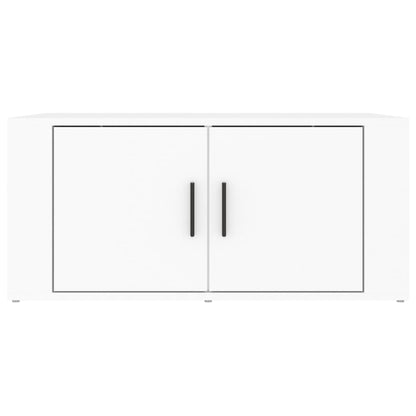 Tavolino da Salotto Bianco 80x50x36 cm in Legno Multistrato - homemem39