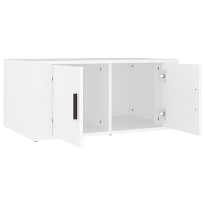 Tavolino da Salotto Bianco 80x50x36 cm in Legno Multistrato - homemem39