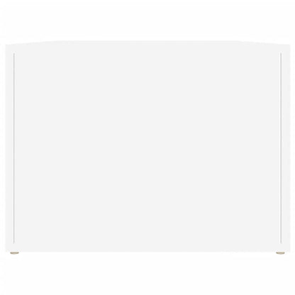 Tavolino da Salotto Bianco 80x50x36 cm in Legno Multistrato - homemem39