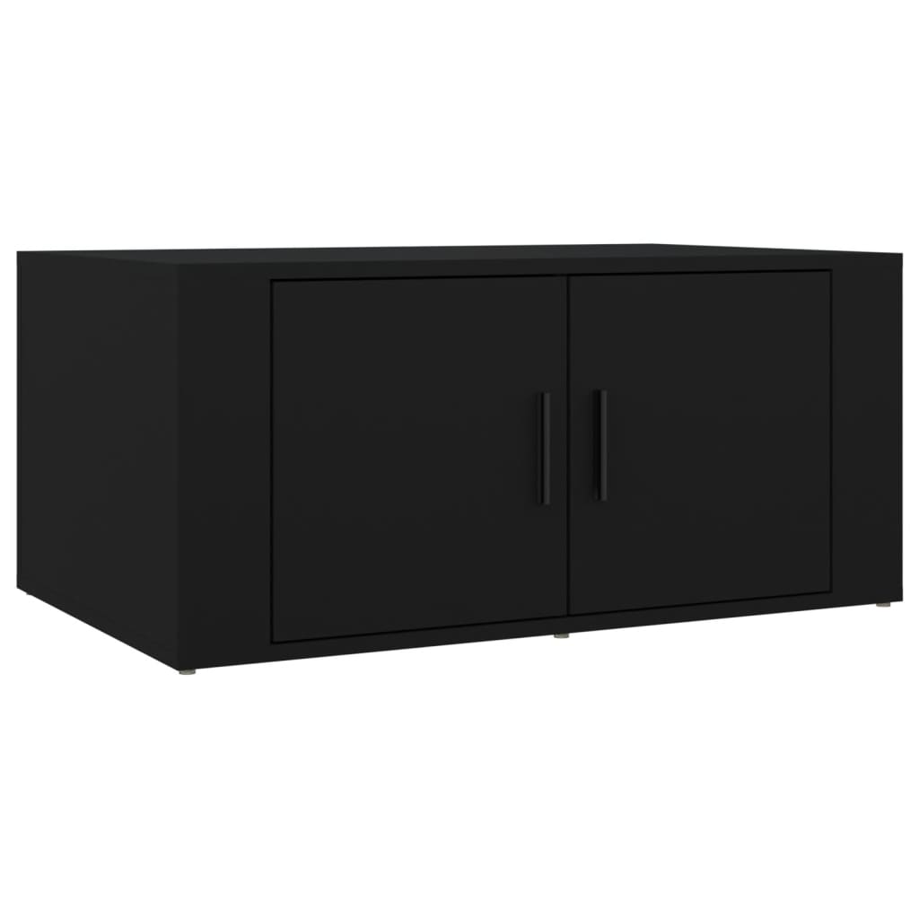 Tavolino da Salotto Nero 80x50x36 cm in Legno Multistrato - homemem39