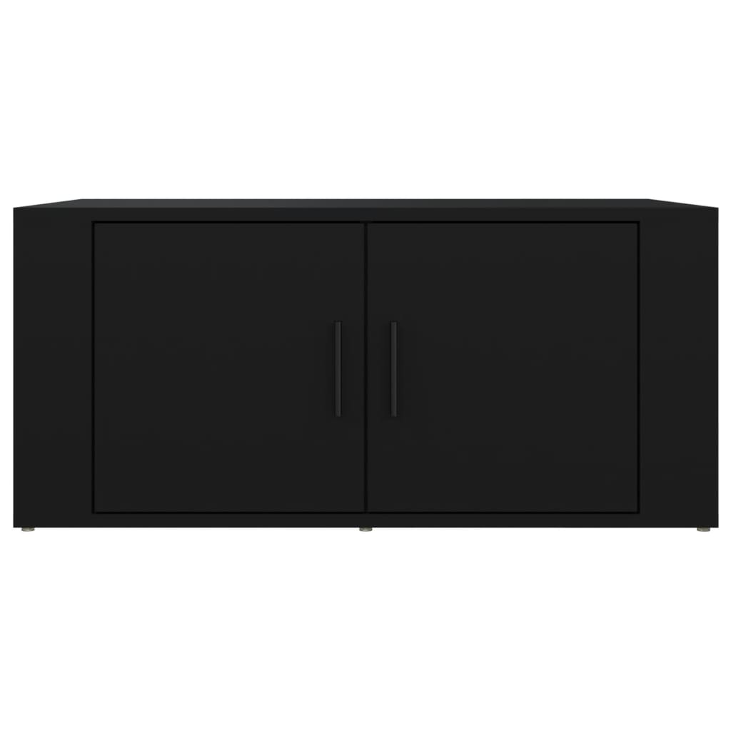 Tavolino da Salotto Nero 80x50x36 cm in Legno Multistrato - homemem39