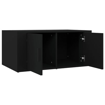 Tavolino da Salotto Nero 80x50x36 cm in Legno Multistrato - homemem39