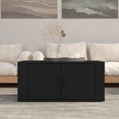 Tavolino da Salotto Nero 80x50x36 cm in Legno Multistrato - homemem39