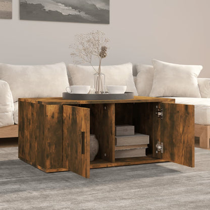 Tavolino da Salotto Rovere Fumo 80x50x36 cm Legno Multistrato - homemem39