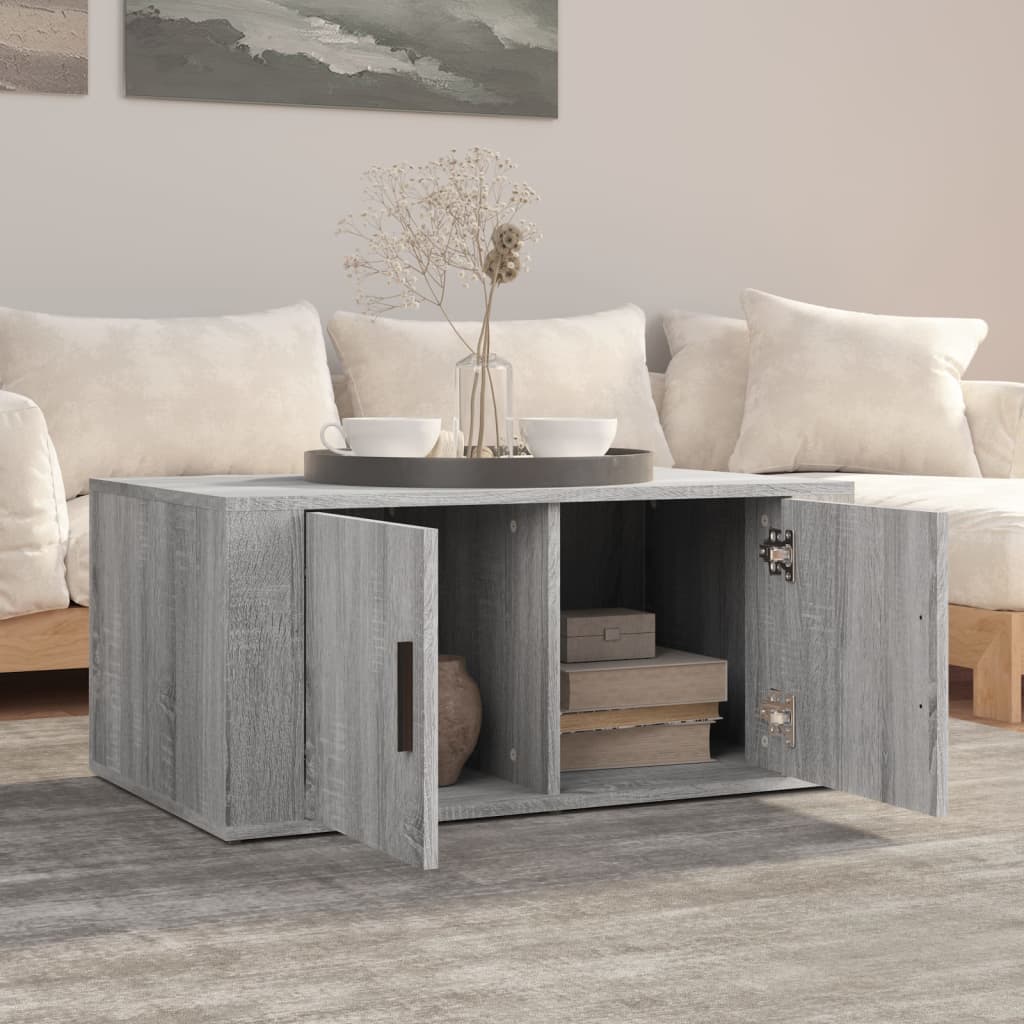 Tavolino da Salotto Grigio Sonoma 80x50x36 cm Legno Multistrato - homemem39