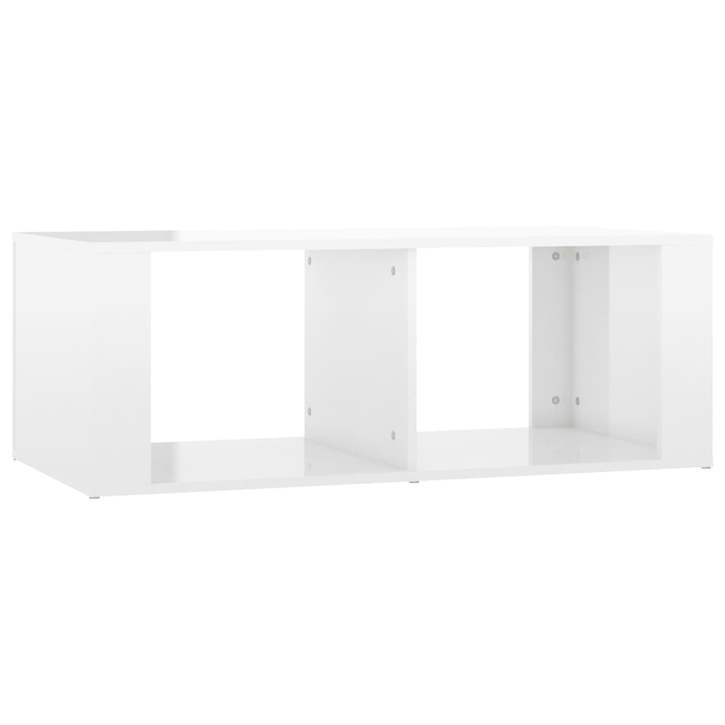 Tavolino da Salotto Bianco Lucido 100x50x36cm Legno Multistrato - homemem39