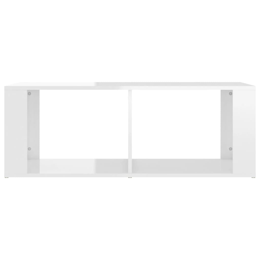 Tavolino da Salotto Bianco Lucido 100x50x36cm Legno Multistrato - homemem39