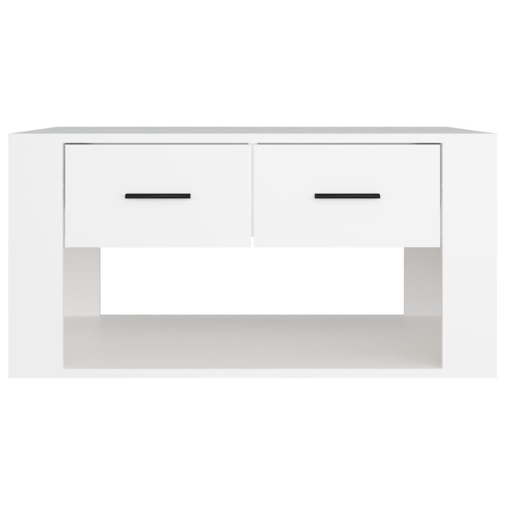 Tavolino da Salotto Bianco 80x50x40 cm in Legno Multistrato - homemem39