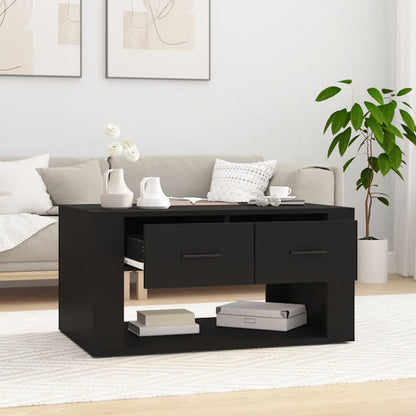 Tavolino da Salotto Nero 80x50x40 cm in Legno Multistrato - homemem39