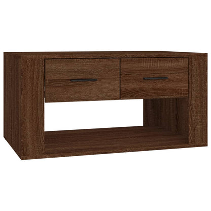 Tavolino Salotto Rovere Marrone 80x50x40 cm Legno Multistrato - homemem39