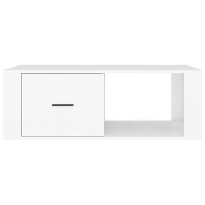 Tavolino da Salotto Bianco 100x50,5x35 cm in Legno Multistrato - homemem39