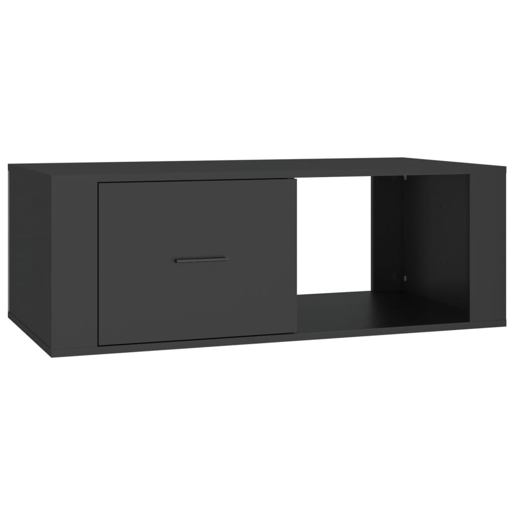 Tavolino da Salotto Nero 100x50,5x35 cm in Legno Multistrato - homemem39