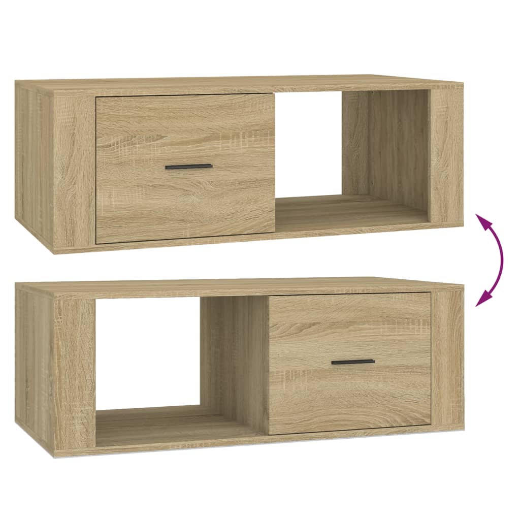 Tavolino Salotto Rovere Sonoma 100x50,5x35 cm Legno Multistrato - homemem39