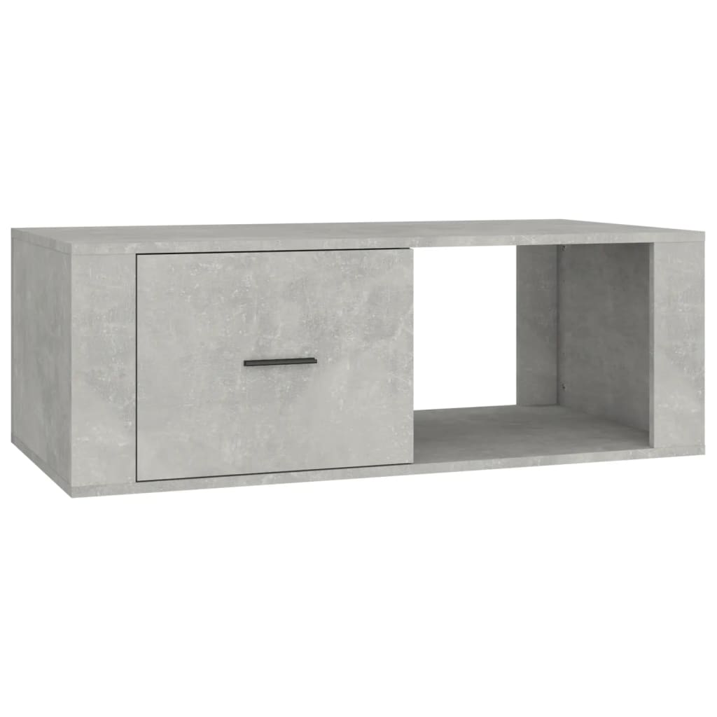 Tavolino Salotto Grigio Cemento 100x50,5x35cm Legno Multistrato - homemem39