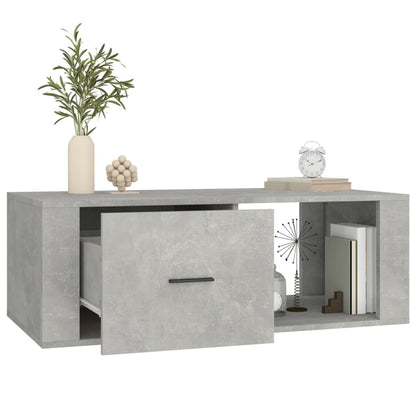 Tavolino Salotto Grigio Cemento 100x50,5x35cm Legno Multistrato - homemem39