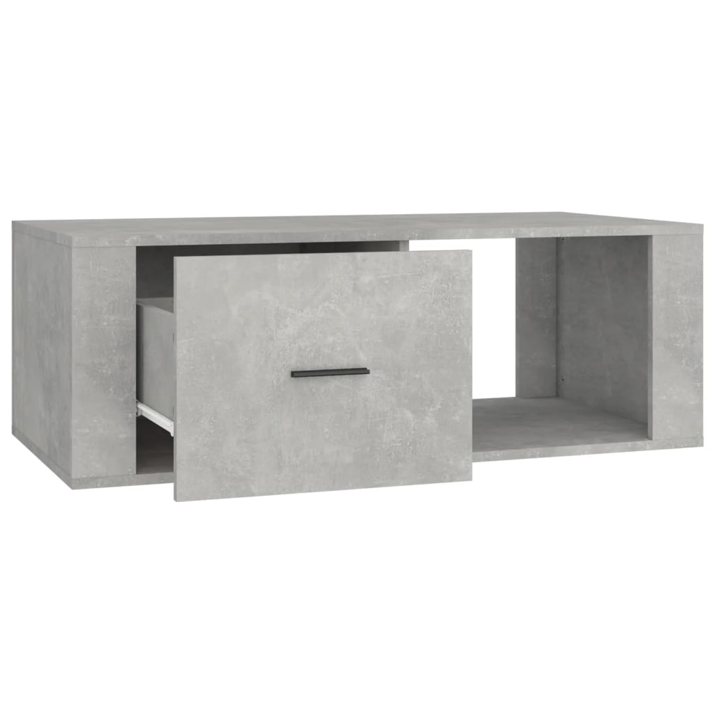 Tavolino Salotto Grigio Cemento 100x50,5x35cm Legno Multistrato - homemem39