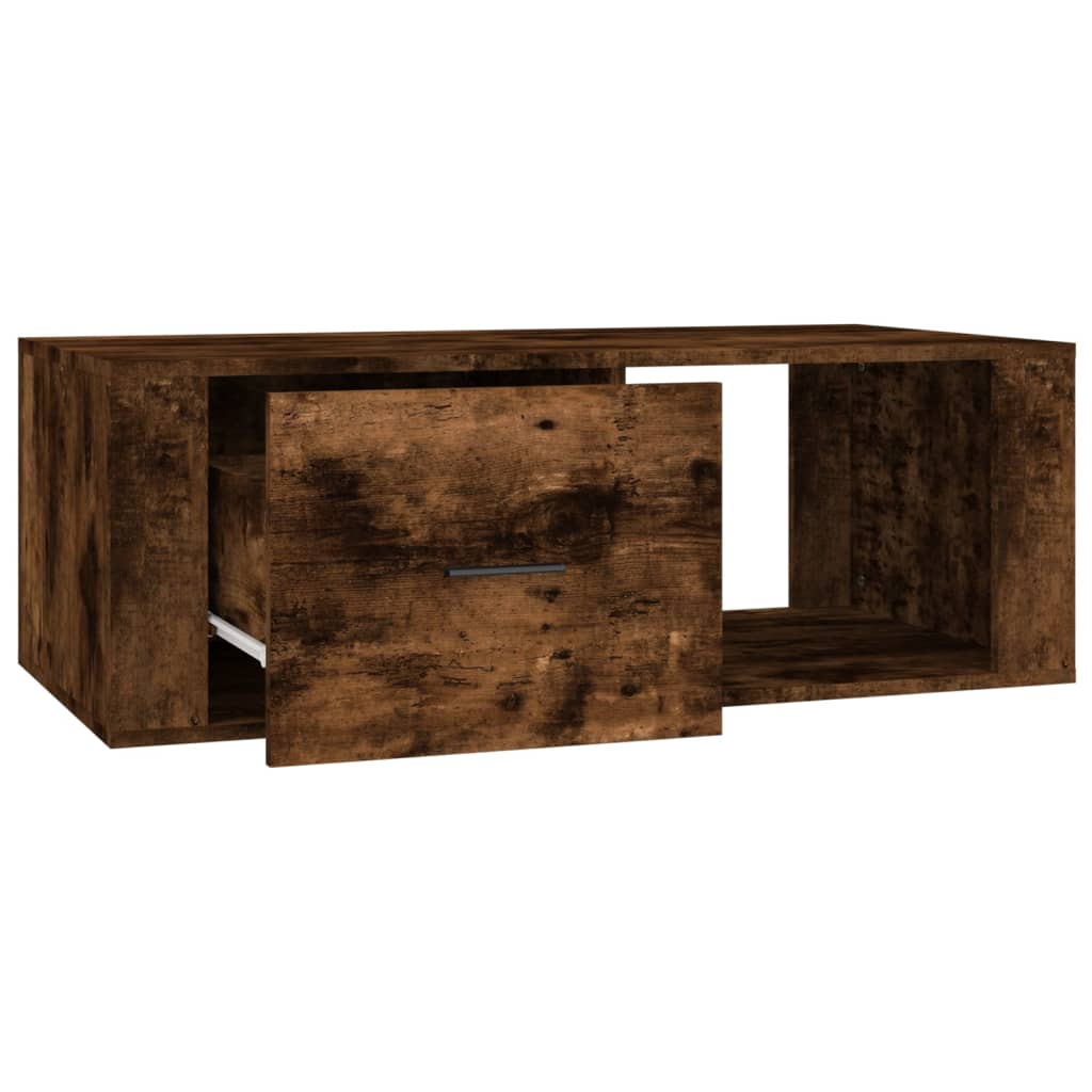 Tavolino da Salotto Rovere Fumo 100x50,5x35cm Legno Multistrato - homemem39