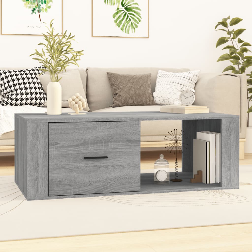 Tavolino Salotto Grigio Sonoma 100x50,5x35 cm Legno Multistrato - homemem39