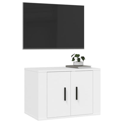 Mobile Porta TV a Parete Bianco 57x34,5x40 cm - homemem39