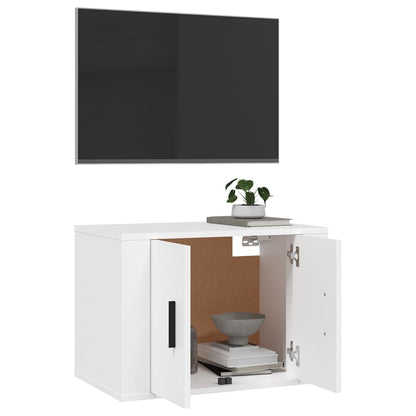 Mobile Porta TV a Parete Bianco 57x34,5x40 cm - homemem39