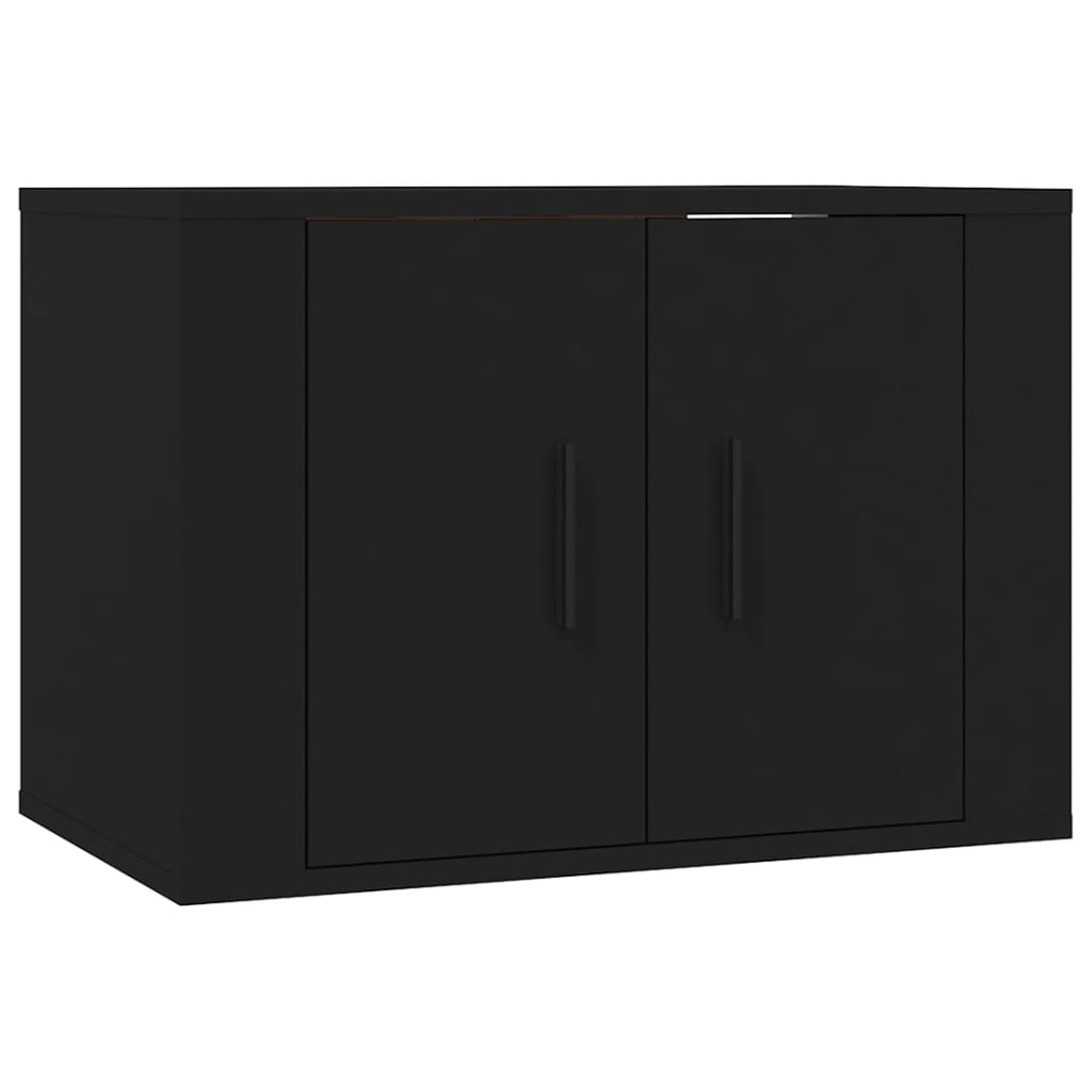 Mobile Porta TV a Parete Nero 57x34,5x40 cm - homemem39