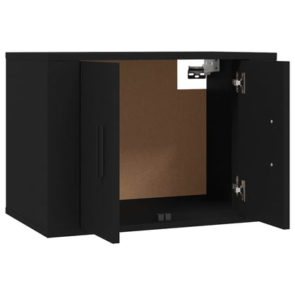 Mobile Porta TV a Parete Nero 57x34,5x40 cm - homemem39