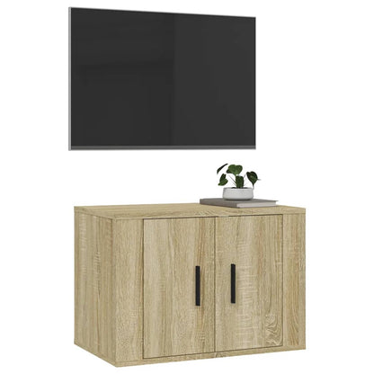 Mobile Porta TV a Parete Rovere Sonoma 57x34,5x40 cm - homemem39