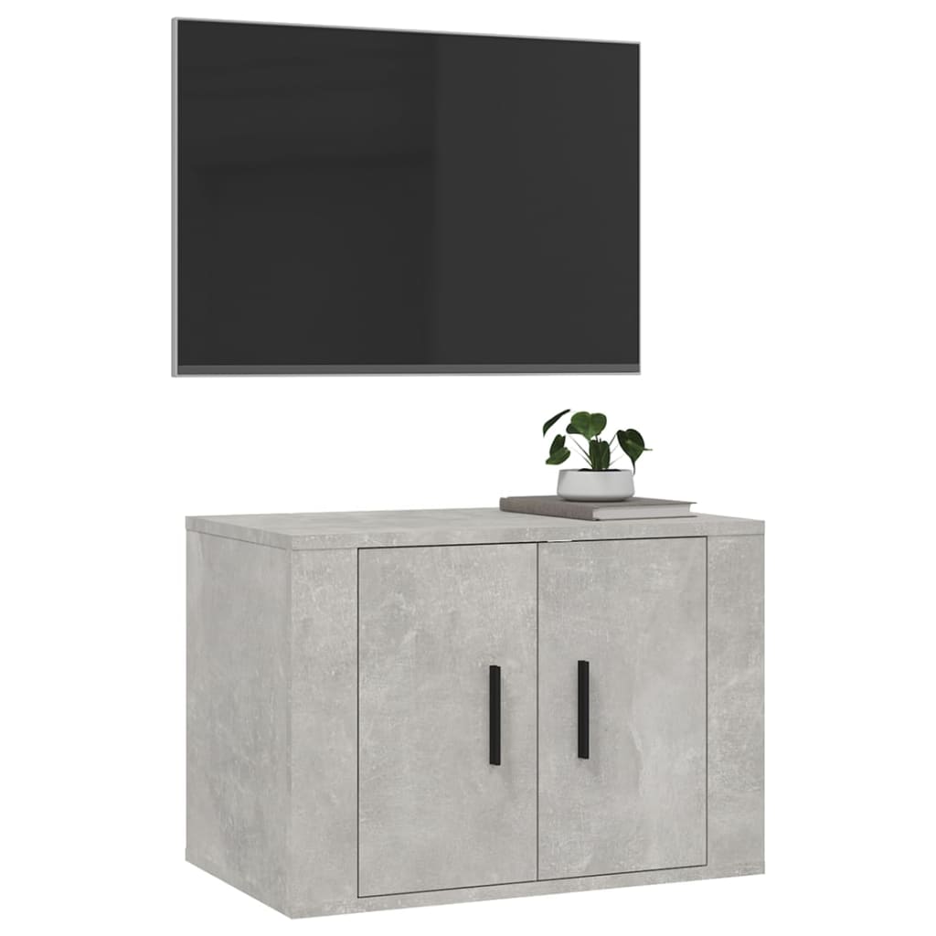 Mobile Porta TV a Parete Grigio Cemento 57x34,5x40 cm - homemem39