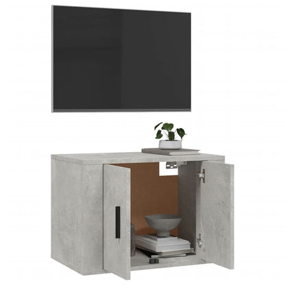 Mobile Porta TV a Parete Grigio Cemento 57x34,5x40 cm - homemem39