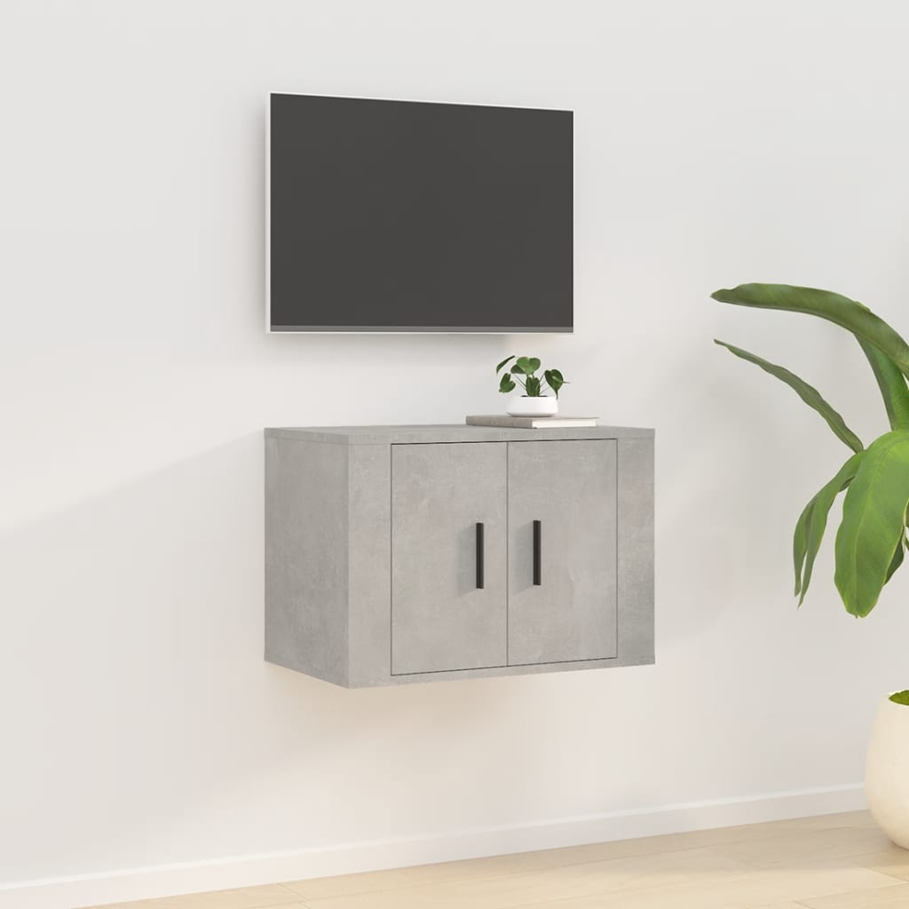 Mobile Porta TV a Parete Grigio Cemento 57x34,5x40 cm - homemem39