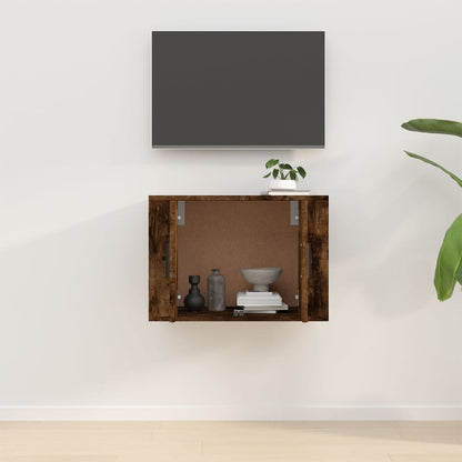 Mobile Porta TV a Parete Rovere Fumo 57x34,5x40 cm - homemem39