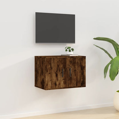 Mobile Porta TV a Parete Rovere Fumo 57x34,5x40 cm - homemem39