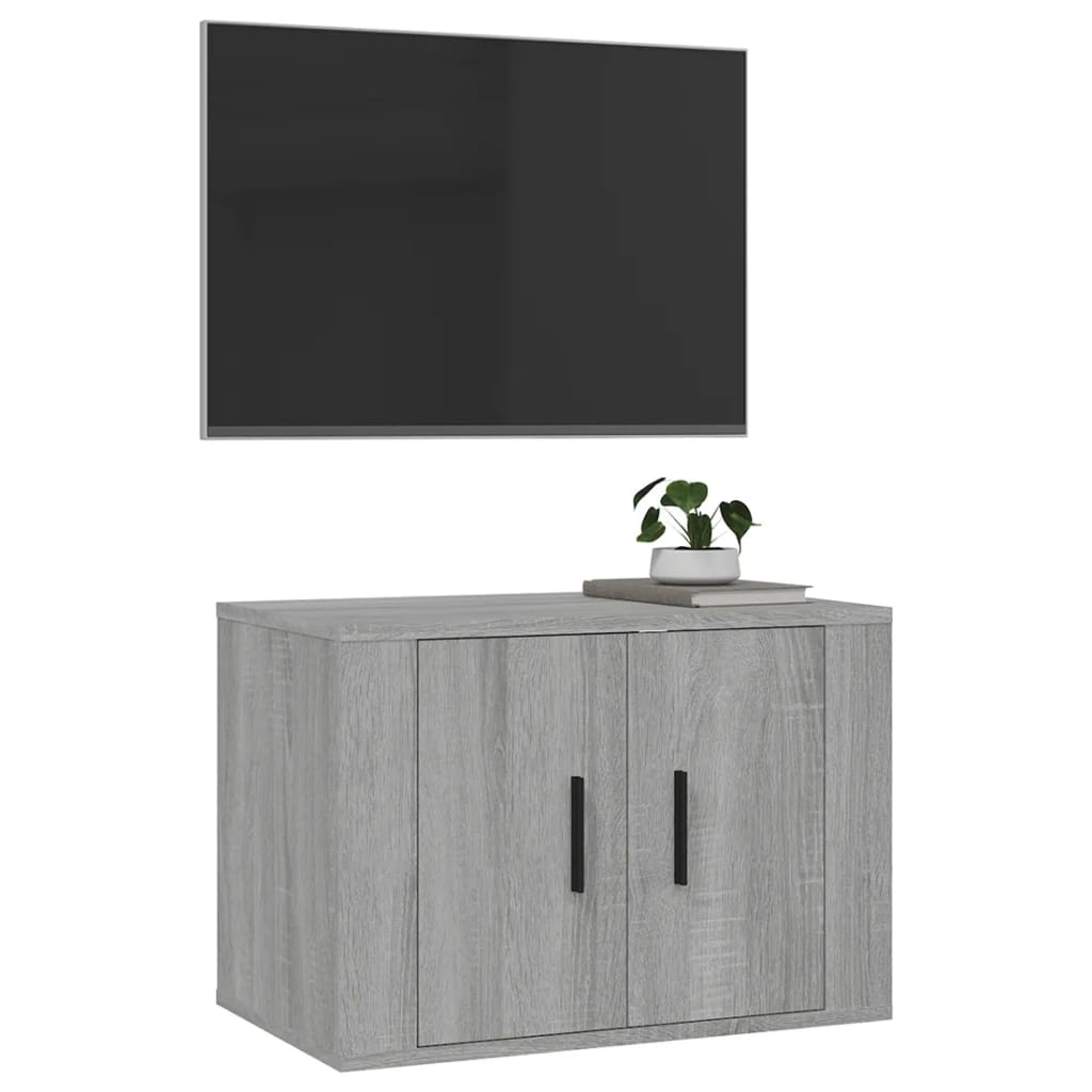 Mobile Porta TV a Parete Grigio Sonoma 57x34,5x40 cm - homemem39