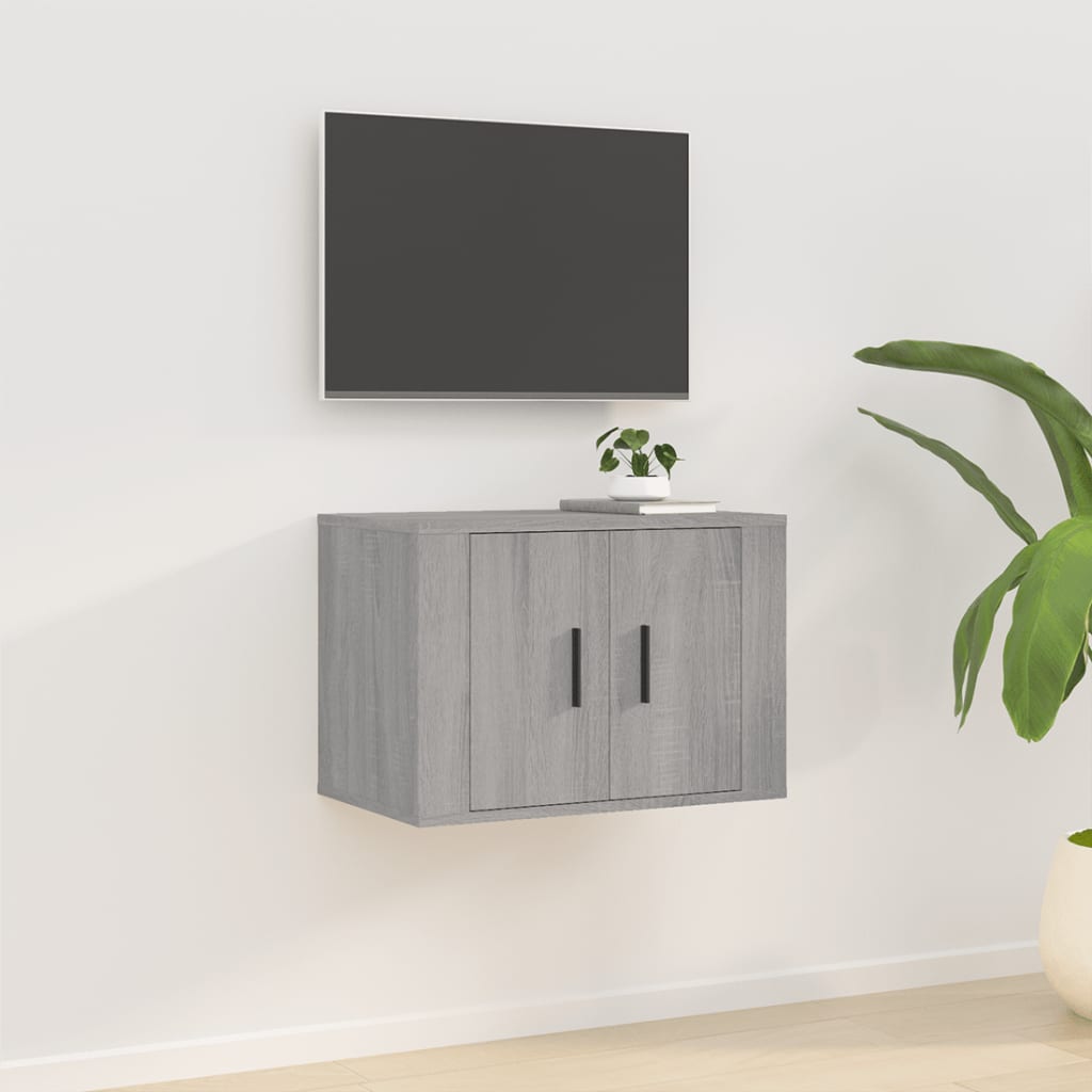 Mobile Porta TV a Parete Grigio Sonoma 57x34,5x40 cm - homemem39