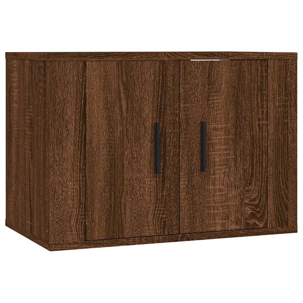 Mobile Porta TV a Parete Rovere Marrone 57x34,5x40 cm - homemem39