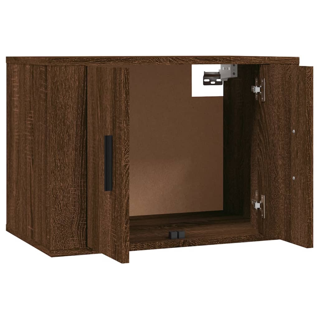 Mobile Porta TV a Parete Rovere Marrone 57x34,5x40 cm - homemem39