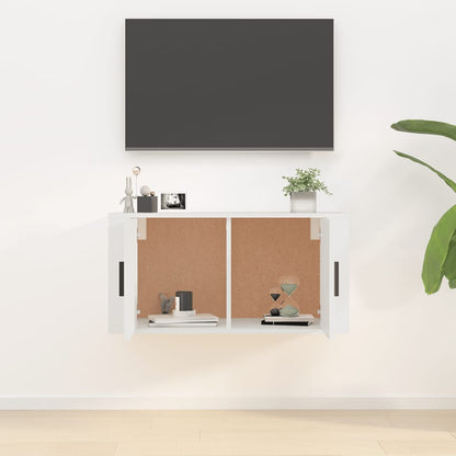 Mobile Porta TV a Parete Bianco 80x34,5x40 cm - homemem39