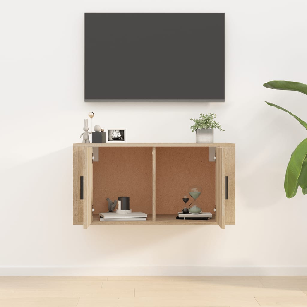 Mobile Porta TV a Parete rovere sonoma 80x34,5x40 cm - homemem39