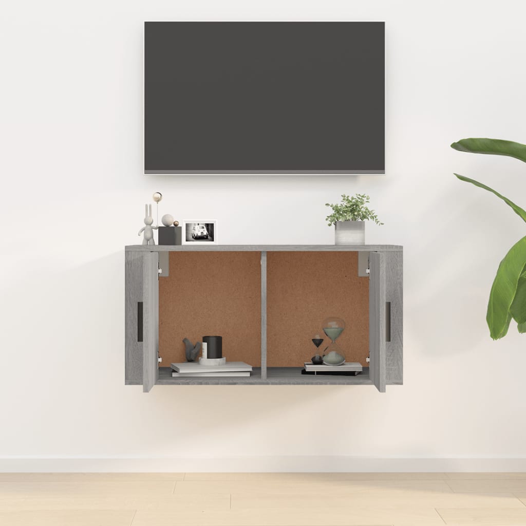 Mobile Porta TV a Parete grigio sonoma 80x34,5x40 cm - homemem39