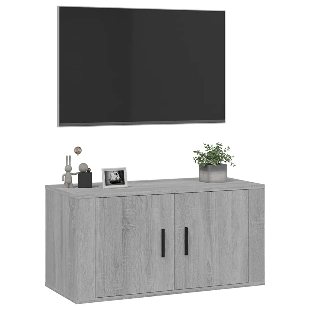 Mobile Porta TV a Parete grigio sonoma 80x34,5x40 cm - homemem39