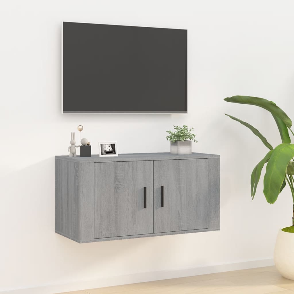 Mobile Porta TV a Parete grigio sonoma 80x34,5x40 cm - homemem39